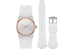 Stanchev Bracelet pour montre Tissot PRX Series - Bracelet de rechange en silicone souple à dégagement rapide pour montre Tissot PRX Powermatic 80,12 mm pour homme et femme - 40 mm