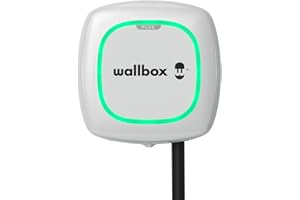 Wallbox Pulsar Plus - Cargador para Coche eléctrico (Capacidad 7,4kW, Cable de 5 Metros, Conector Tipo 1, WiFi, Bluetooth, OCPP, Interior/Exterior) Color Blanco
