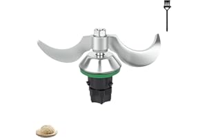 XUNNIU Couteau à Pâte pour Vorwerk Thermomix TM5, TM6, TM7, Pièces de rechange pour Couteau Thermomix, Accessoires de Remplacement Couteau de Mélange TM5/6/7, Mélangeur à Pâte en Acier Inoxydable