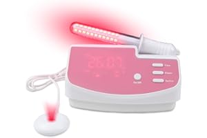 KTS Dispositif de traitement de la vaginite gynécologique pour femmes avec 70 LED individuelles, dispositif de luminothérapie à LED rouge et bleu pour massage vaginal, anti-inflammatoire