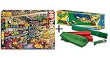 Pack Puzzle Educa 17128. Tienda de Comestibles. 2000 piezas + Tapete universal Puzzle Roll 4808/49267