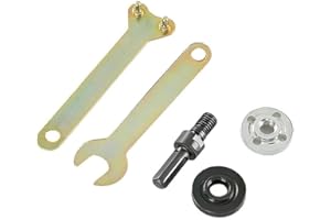 VDFJEK 5 Pcs Angle Grinder Attachments, Connecting Rods Converter Set, Angle Grinder Key, Angle Grinder, Rods Converter Set, 1 Durable Conversion Shaft, 2 Angle Grinder Spanner, 2 Angle Grinder Flange Nut
