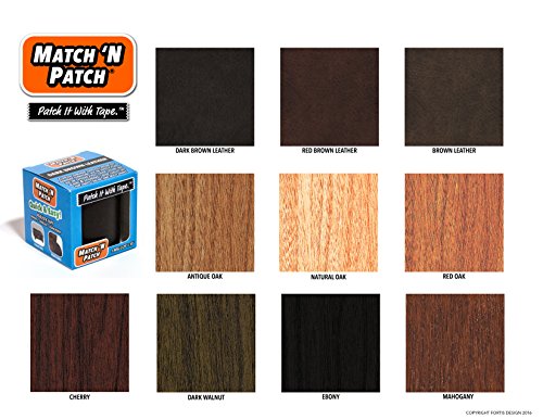 Match N Patch Realistische braun Leder Reparatur-Klebeband - 3