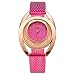 Produktbild Man9Han1Qxi Frauen Quicksand Strass Round Dial Analog Steel Band Quarz-Armbanduhr Rose Red