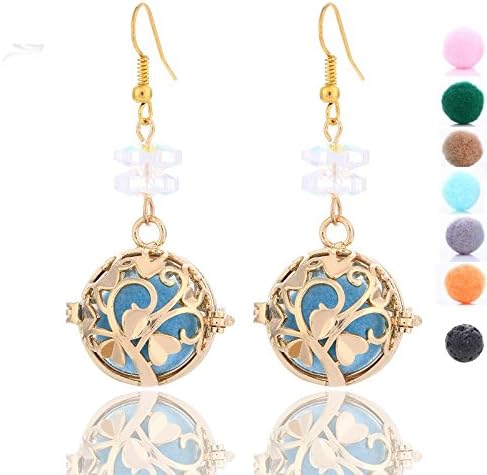 Ladies Exquisite Vintage Heart Shape Pendant Necklace Earrings Bracelet Bangle with Aromatherapy Oil Diffuser Floating Locket Pendant Sterling, Silver Bronze