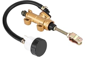 AKOZON Quad Bremszylinder, Rear Brake Master Cylinder, Universal Rear Foot Disc Brake Master Cylinder Assembly, Cylinder Pump Motorcycle Rear Brake Master Cylinder Hydraulic Pump with Reservoir fo