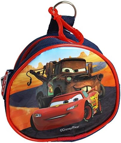 Children's Character PVC Front Coin Wallet Purse with Clip - Cars