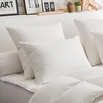 Oreiller Medium Sensation Duvet - Garnissage Fibre Polyester, Housse 100% Coton - Pour Dormeurs Sur Le Côté - Fabriqué En France