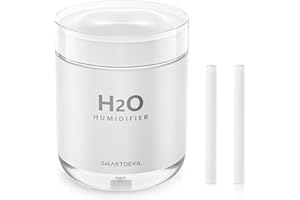 SMARTDEVIL Humidifier Portable Mini Humidifier for Bedroom Personal Desktop Air Humidifier with Warn Light Light, 2 Mist Modes and Auto Shut-Off, Super Quite for Office Home Car