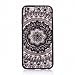 Produktbild König-Shop Handy Hülle Mandala für Samsung Galaxy S6 Design Case Schutzhülle Motiv Kreis Cover Silikon Tasche Bumper Schwarz