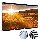WONKIIN Non Plis-Verso Noir de Projection Pliable écran, HD vidéo Projecteur Fond ecran de Projection Écran Tissu, Le Rapport de l'écran 4: 3 (84 inch)