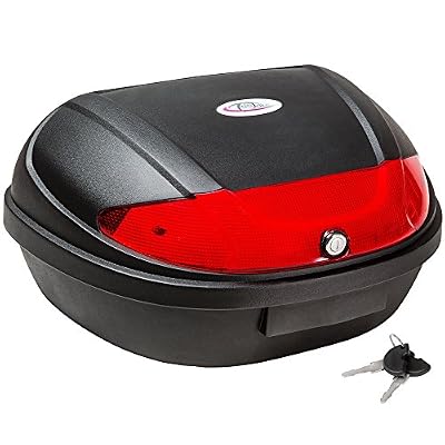 TecTake XXL TOP CASE SCOOTER TOPCASE VALISE COFFRE QUAD MOTO SCOOTER POUR DEUX CASQUES
