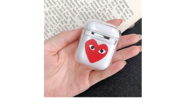 Commes Des Garcons CDG Play Japan Case for Air pods Transparent Soft Apple  Airpods 2 \u00261,Kawaii Fun Cases for Girls Kids Teens Air pods (RED) :  Amazon.co.uk: Electronics \u0026 Photo