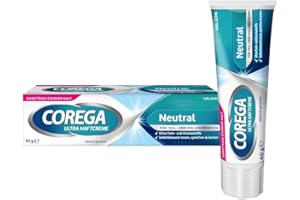 Corega Crema adesiva ultra neutra per protesi/terzi denti, 40 g, senza coloranti e aromi artificiali