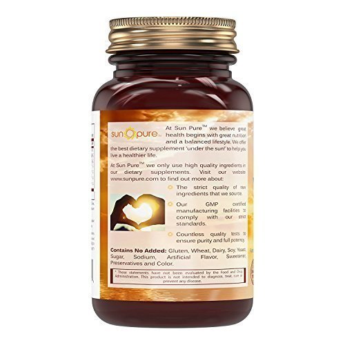Sun Pure Premium Quality Vitamin C, 1,000 MG 180 Tablets Glass Bottle -Gentle & Non Acidic -*Supports Immune Health -*Antioxidant Properties Supports Health Aging