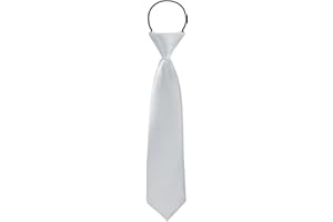 MESU Pre-Tied Kids Necktie Satin Plain Colored Tie
