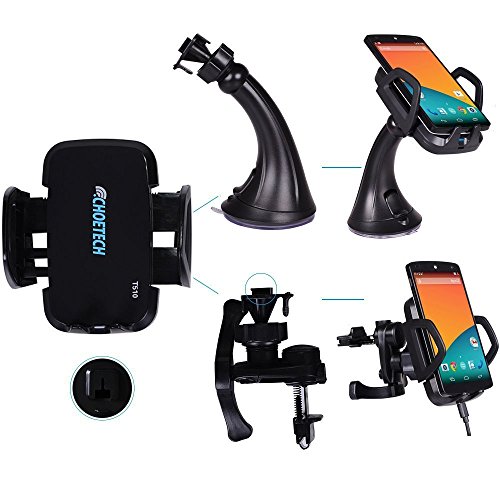 Caricatore Auto Wireless, CHOETECH Caricabatterie wireless Docking Station Supporto per Auto per Galaxy S8, S8 Plus,Note 8,S7 / S7 Edge / S6 Edge / Lumia 950xl / 950 e Dispositivi Abilitati al Qi