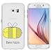 Produktbild Samsung Galaxy S6 Hülle von licaso® aus TPU schützt Dein S6 5,1" Bee Nice Biene Sum Sum Bienchen Muster Schutz-Hülle Cover Case transparent klare Schutzhülle galaxys6 Tasche Silikon Style (Samsung Galaxy S6, Bee Nice)