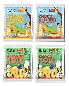 TOTS AND MOMS Pancake and Drink Mix Trial Pack Combo | Healthy and Preservative free, no artificial sugar | 4 Packs