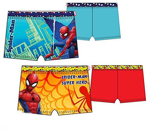 Pack de 2 bañadores (tipo boxer) 2 modelos diferentes diseño SPIDERMAN (Marvel) 85% poliester 15% elastano (8 años)