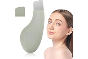 ZORTVUL Outils Pour Enlever Les Points Noirs, Extracteur De Points Noirs En Silicone Pour Le Nez, Spatule Pour Nettoyer La Peau En Profondeur, Grattoir Doux Et Sûr Pour Le Visage(Vert)