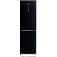 Hitachi 410L Gross, Net 330L, Bottom Mount Double Door Refrigerator, 10 Year Warranty on Inverter Compressor, 2 Doors Fridge, Dual Fan Cooling, Hybrid Freezing, Large Shelf, Glass Black-RBG410PUK6XGBK
