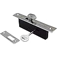 RAB Sliding Lock MS (Iron) for Door (Code:- Lock Sliding Regular, with 2 Indian Keys, Pack of 1 pcs Lock) (Pack of 1) Silver