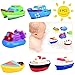 Produktbild LegendTech 6 Stück Baby Badespielzeug, Badewanne Badespielzeug Pool Schwimmende Boat Schiff Badewanne Badespielzeug Sicherheits-Weiches Vinyl Bad Boot Spielzeug Bildungswerkzeug Bunt