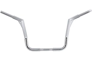 CELOMT 14'' Rise 1-1/4'' Ape Hanger HandleBar Fit Harley Touring Electra Glide FLHT FLHTC Chrome
