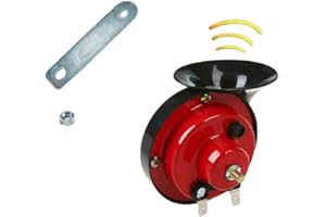 AYNEFY 300DB Loud Train Horns Kit, Vehicle Air Electric Snail Horn 12V Waterproof Air Horns Replacement Kit for Car Motorcycle Truck and Boat (Black,Red)