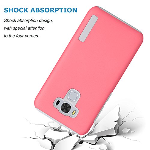 Asus ZenFone 3 Max ZC553KL Funda  Funda Protectora del H  brido de Doble Capa en Duro PC   TPU Silicona Absorci  n de Impacto y Anti-Ara  azos para Asus ZenFone 3 Max ZC553KL 5 5  2016  Magenta