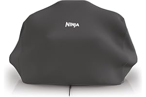 Ninja Woodfire Pokrowiec na grill elektryczny, oficjalne akcesorium, pasuje do elektrycznego grilla zewnętrznego Ninja Woodfire (OG701/751), wodoodporny, nieblaknący, czarny, XSKCOVEREUUK