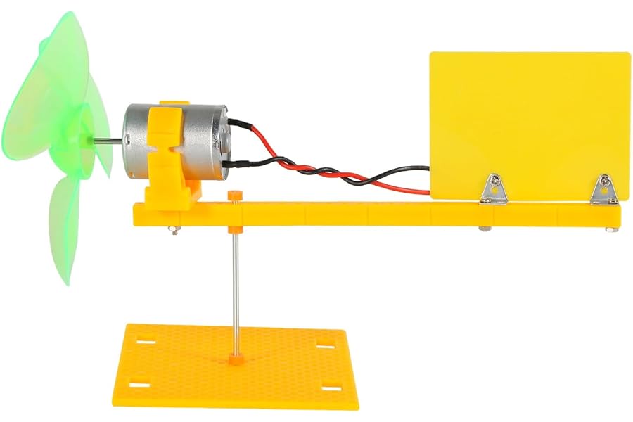 DEWIN DIY Wind Generator Kits, 0.01V-24V Micro Wind Turbine Generator Kit Small DC Motor with Holder Blades DIY Project Kits