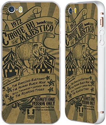 Head Case Designs Cirque Du Majestico Tickets Silver Aluminium Bumper Slider Case for Apple iPhone 5 / 5s / SE