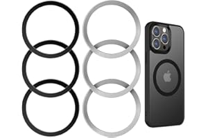QEQSHQO Anneau Magnétique 6 pièces, Autocollant Magnétique Compatible avec Mag Safe, Kit de Conversion Magnétique Universel pour iPhone Séries 15/14/13/12/11/X, Galaxy Série S23/S22/S21/S20/S10