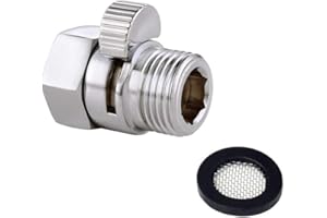 YQ YUE QIN Vanne d'arrêt de Pommeau de Douche Contrôle de Flux Vanne d'arrêt Robinet en Laiton de Débit Pièce Rechange Universelle