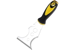 HAISHANG Scraper Tool, 15-in-1 Stainless Steel Painters Tool, Professional Multi Wallpaper Scraper Tool Includes Paint Roller, Straight Scraper, Curved Scraper Hand DIY Tools