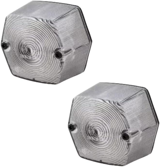 CR-MOESANCO® Juego de 2 Pilotos de Gálibo para Caravana, Remolque y Camión, Luces de Posición Delantera y Trasera, Multivoltaje 12V/24V (Varios Modelos) (DELANTERO BLANCO)