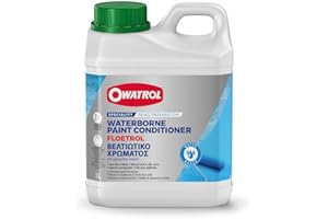 FLOETROL® OWATROL - Additif pour Peinture Emulsionnée - Pouring Médium Acrylique - Tous Travaux de Peinture Extérieurs et Intérieurs - Evite Trace et Cordage - Finition Lisse et Uniforme - 1L