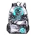 Produktbild DULEE Leuchtend Schädeldruck Segeltuch Rucksack Tagesrucksack Schule Backpack Teenager Daypack Sportrucksack Travel Ruckpack,Farbe 3