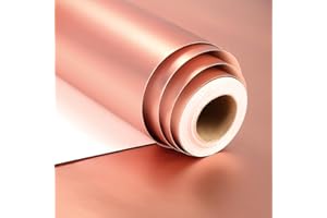 KISPATTI Carta da Regalo Oro rosa, Carta Regalo Oro rosa per Natale 43 cm x 10 m Carta Regalo Oro rosa Carta da Regalo Oro rosa Metallizzata per Compleanno Anniversario Matrimonio