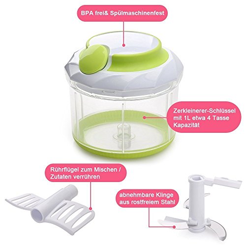Uten QuickPull Finecut / Obst und Gemüse Zerkleinerer Zwiebelschneider / Manuell Hacken / Schneiden / Mischen / Frischhalten - 2