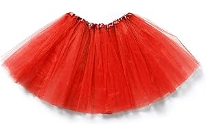 FUREINSTORE Falda de Tutú para Niñas, Falda de Tul para Ballet 3 Capas Elástica Disfraz de Princesa Carnaval 30cm de Largo Talla Única