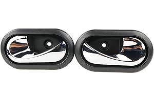 Viviance 1Pair izquierda y derecha Manijas de puerta interior perilla de puerta interior izquierda y derecha compatible con Renault Dacia Logan Duster Dokker Lodgy Sandero