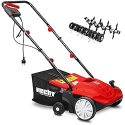 Hecht 1420 2en1 Scarificateur et ventilateur électrique gazon 1500 W Bac 35 l Largeur du travail 32 cm Hauteur -12 à +4 mm