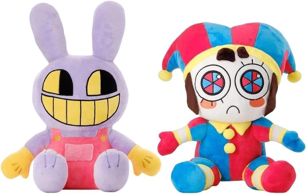 The Amazing Digital Circus - Juguetes de Peluche de 2 Piezas de Pomni y Jax para fanáticos de la televisión, Lindos muñecos Suaves para niños, Adultos, cumpleaños (2PCS)