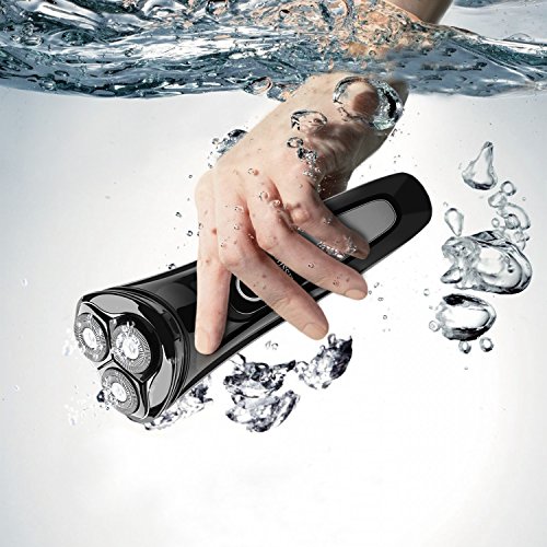 Kissliss Nass- & Trockenrasierer Wasserdichter Rotationsrasierer Elektrischer Rasierer für Männer, (USB Aufladen) - 7