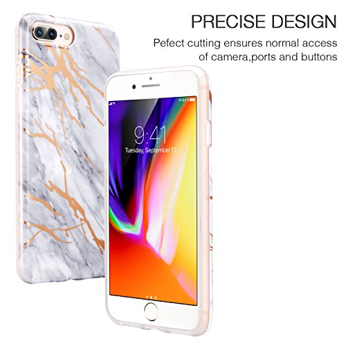 Funda iPhone 7 Plus  8 Plus M  rmol  ESR Funda M  rmol Suave TPU Gel  Ultra Fina   Protecci  n a Bordes y C  mara   Compatible con Carga Inal  mbrica  Enjaca Perfecta para Apple iPhone 7 Plus  iPhone 8 Plus 5 5  2017- Gris