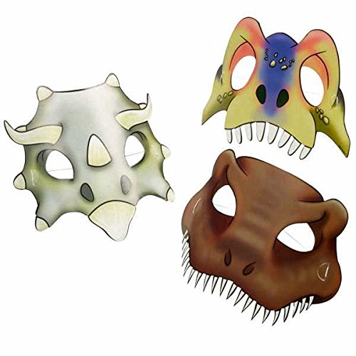 Amscan – 9900366 – 8 Masks Dinosaur Attack – Einheitsgröße