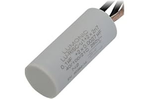 Lumonic I Entstörkondensator 0,1µF 2x2,7nF 250VAC I 15x35mm I -40…+100°C I 3 Anschlusskabel I Radial I 0,1uF I EMV-Kondensator I für Haushaltsgeräte,